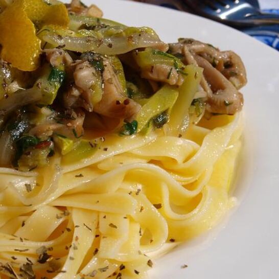 Рецепт пасты с соусом из вешенок