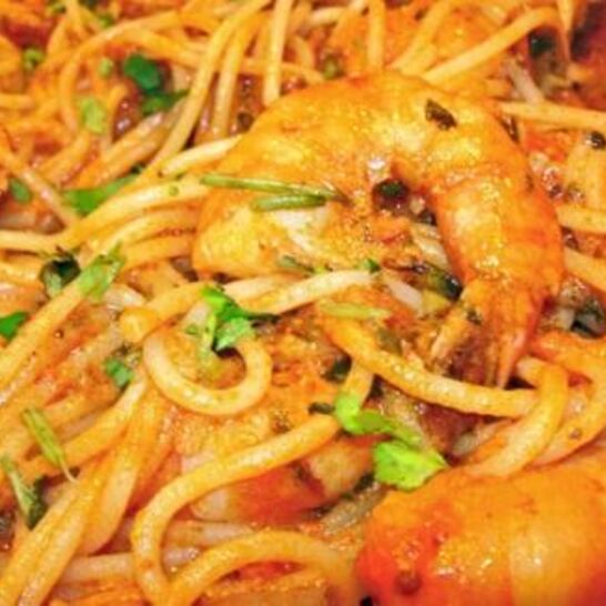 Рецепт пасты с тигровыми креветками