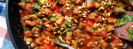 паста, запеченная со сливочно-куриным соусом и капонатой. Шаг 6