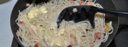 спагетти карбонара. Шаг 6