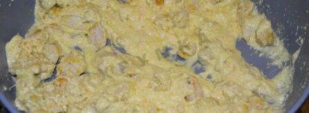 спагетти с курицей в сливочном соусе. Шаг 11