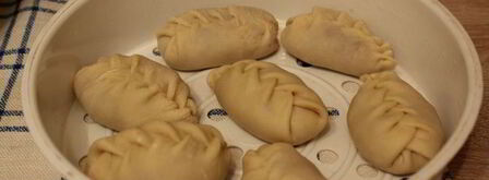 манты-косичка с мясом. Шаг 9