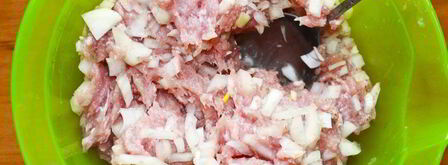 манты на сковороде. Шаг 5