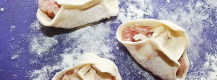 манты на сковороде. Шаг 11