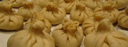 манты с говядиной, имбирем и мятой. Шаг 4