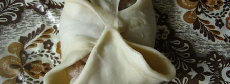 манты с мясом и картофелем. Шаг 10