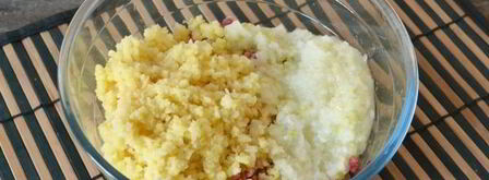 манты с мясом и картошкой. Шаг 13