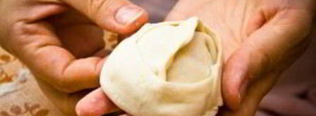 манты с тыквой и мясом по-узбекски. Шаг 9