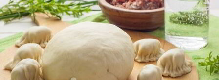 тесто на манты на минералке. Шаг 9