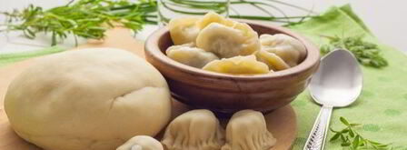 тесто на манты на минералке. Шаг 10