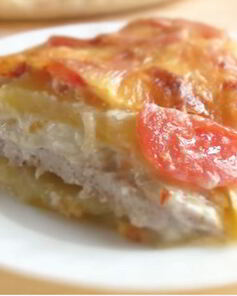 Картофель с мясом по-французски