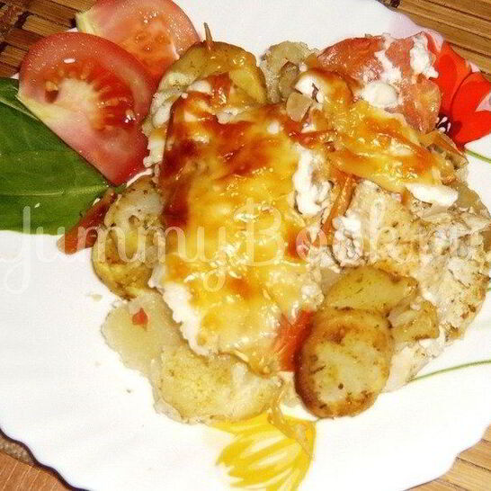 Рецепт картошки по-французски с курицей