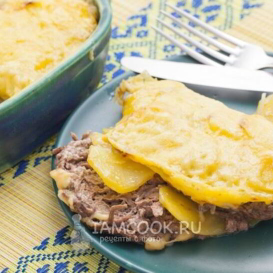 Рецепт мяса по-французски с фаршем