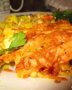 Мясо по-французски с овощами и специями