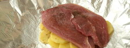 мясо по-французски в фольге в духовке. Шаг 7