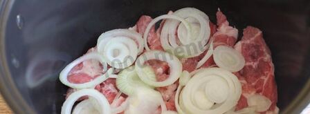 мясо по-французски в мультиварке с картофелем. Шаг 7