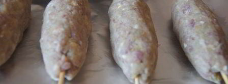 быстрый люля-кебаб с дзадзики и маринованным луком. Шаг 7