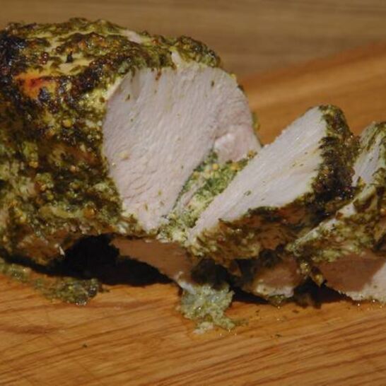 Рецепт грудки индейки в зеленом маринаде