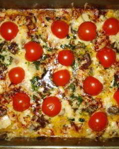 Куриная грудка с грибами, сыром и сливками