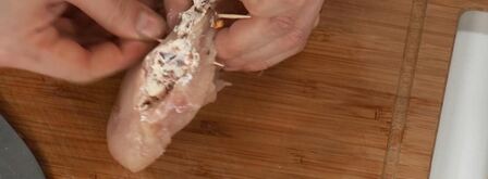 куриная грудка с козьим сыром и правильным пюре из картофеля. Шаг 7