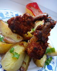 Куриные крылышки с картофелем
