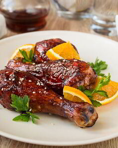 Куриные ножки в апельсиновой глазури