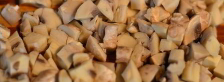 пекинская уточка карри, фаршированная рисом, сыром и грибами. Шаг 7