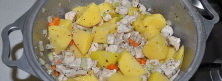 тушеная курица с прованскими травами и овощами. Шаг 6