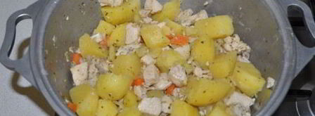 тушеная курица с прованскими травами и овощами. Шаг 7