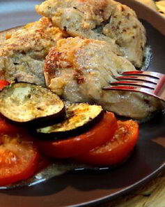 Баклажаны с куриным филе