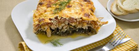 баклажаны, запеченные с куриным филе. Шаг 4