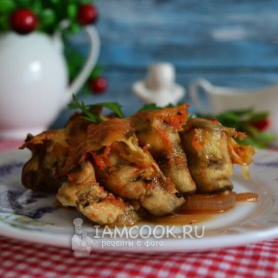 Рецепт баклажанов, запеченных в духовке с помидорами