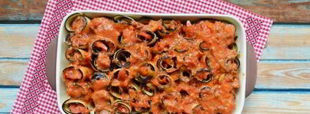 баклажаны, запеченные в духовке с помидорами. Шаг 11