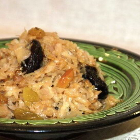 Рецепт капусты с сухофруктами