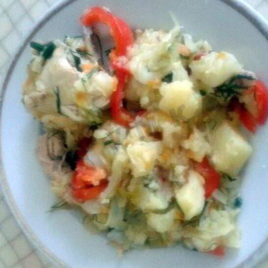 Рецепт капусты тушенной с картошкой и куриными окорочками в казане