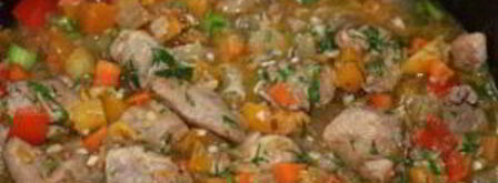 овощи, тушенные с мясом. Шаг 8