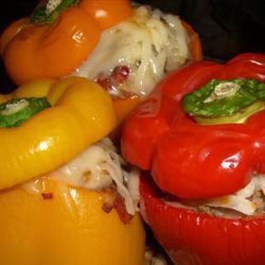 Рецепт перца фаршированного кускусом и нутом