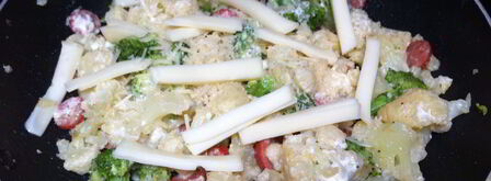 цветная капуста и брокколи с сосисками. Шаг 8