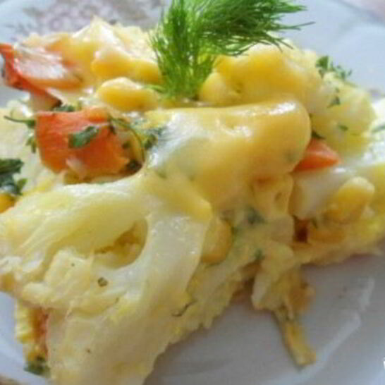 Рецепт цветной капусты запеченной в духовке с яйцом