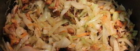 тушеная капуста с грибами в мультиварке. Шаг 7