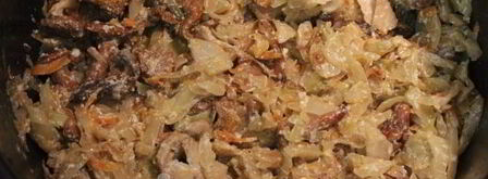 тушеная капуста с грибами в мультиварке. Шаг 10