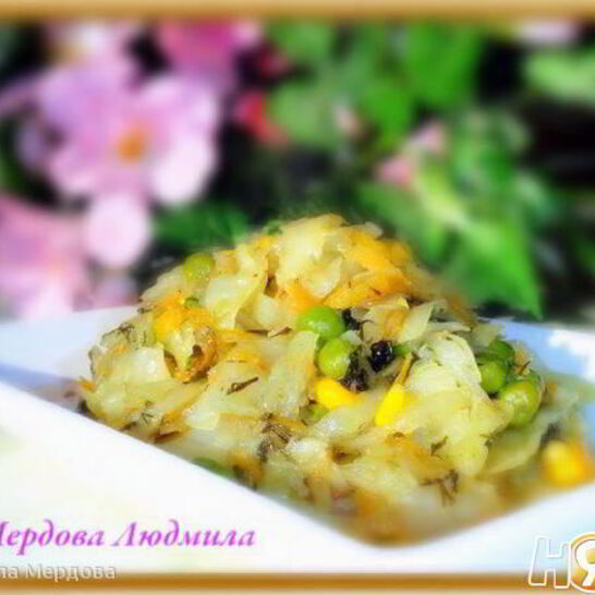 Рецепт тушеной капусты в мультиварке с овощами