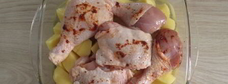 тушеная картошка с курицей в духовке. Шаг 9