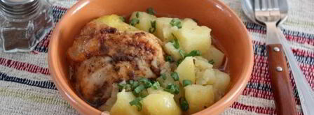 тушеная картошка с курицей в духовке. Шаг 12