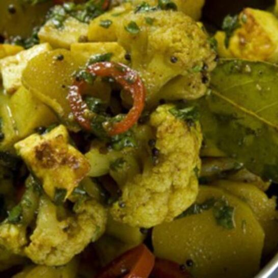 Рецепт тушеного картофеля с цветной капустой