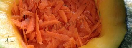 тыква запеченная с курицей и яблоками. Шаг 8