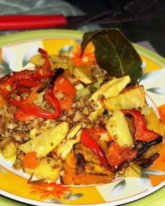 Запеченные овощи с гречей Краски осени