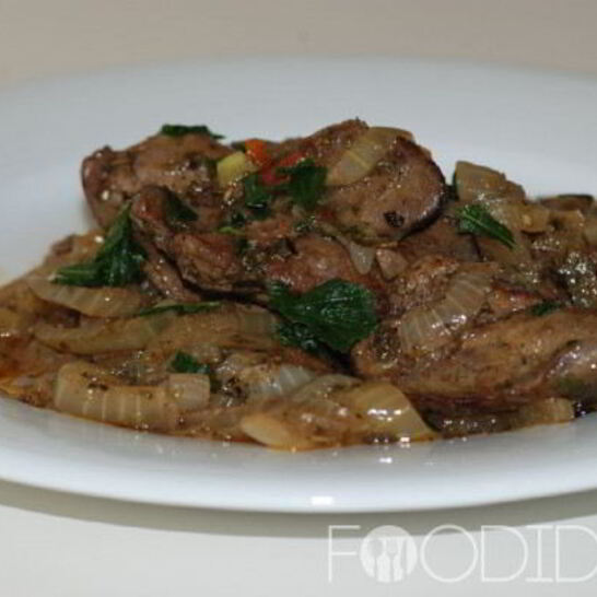 Рецепт говяжьей печени жареной с луком