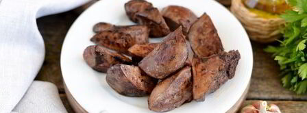 индюшиная печень с персиками. Шаг 5