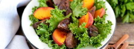 индюшиная печень с персиками. Шаг 9